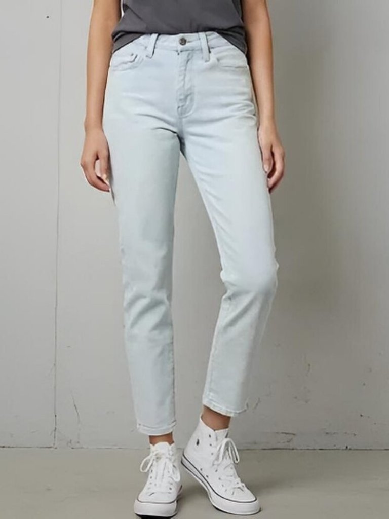 Levi's 501 Original Cropped Jeans Acid Blue Splash Light Wash 25x26 Nwt